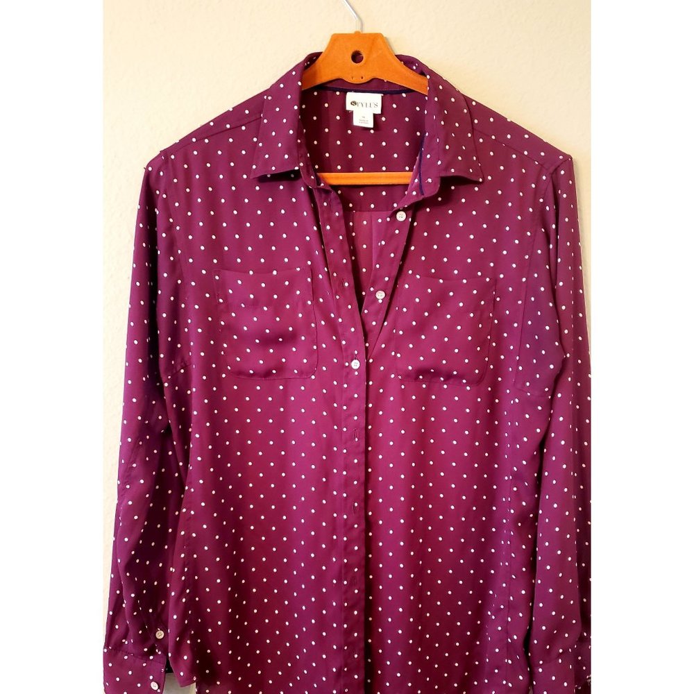 Stylus Blouse button front with pockets